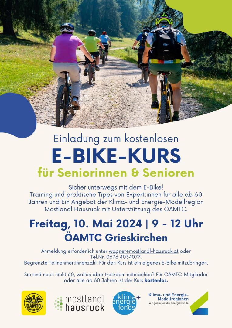 E-Bike-Kurs für Seniorinnen & Senioren