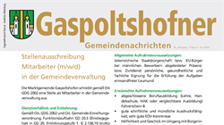 Gaspoltshofener Gemeindenachrichten Ausgabe Juli 2022